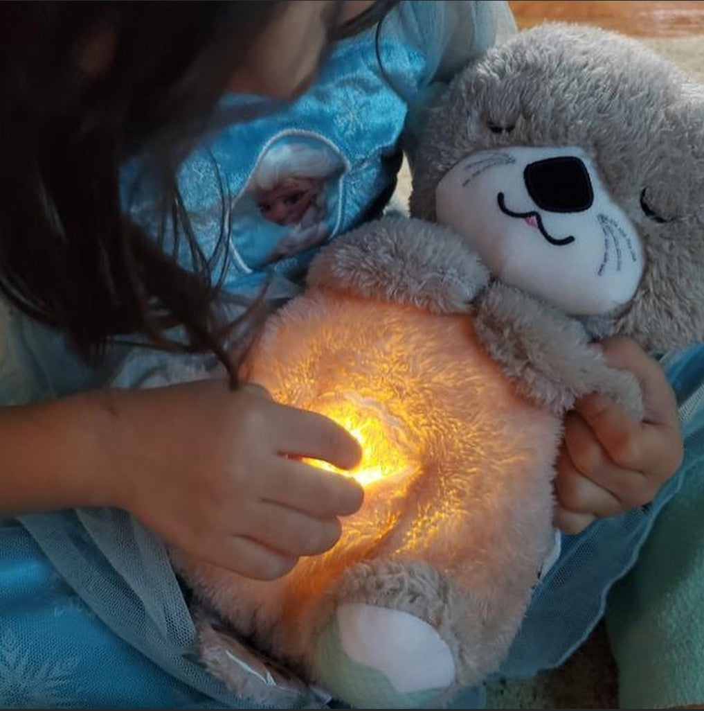 Teddy Bear Sleep Buddy - Breathing Movements & Music, Plush Slumber Teddy Cuddle Toy for Babies with Light/Soft Toys for Kids